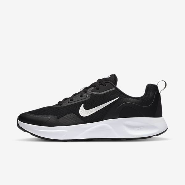 Zapatillas Nike Wearallday Hombre Negras Blancas | NK543MXA