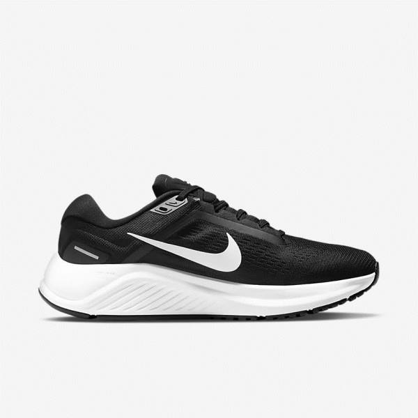 Zapatillas Running Nike Air Zoom Structure 24 Carretera Mujer Negras Blancas | NK293XGQ