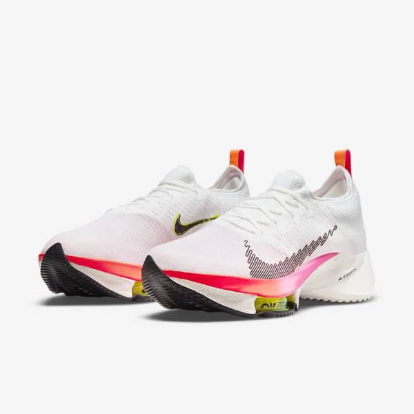 Zapatillas Running Nike Air Zoom Tempo NEXT% Flyknit Carretera Hombre Blancas Coral Rosas Negras | NK284HML