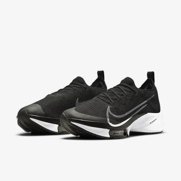 Zapatillas Running Nike Air Zoom Tempo NEXT% Carretera Hombre Negras Gris Oscuro Plateadas Blancas | NK602LNJ