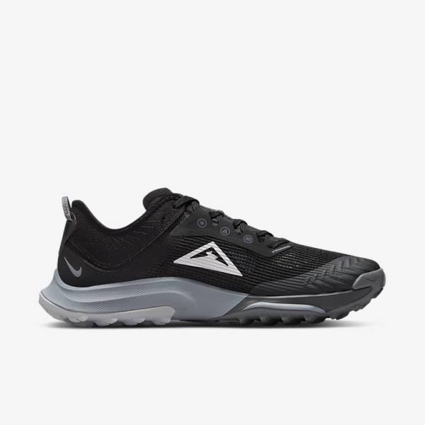 Zapatillas Running Nike Air Zoom Terra Kiger 8 Trail Hombre Negras Gris Oscuro Plateadas | NK837JTO