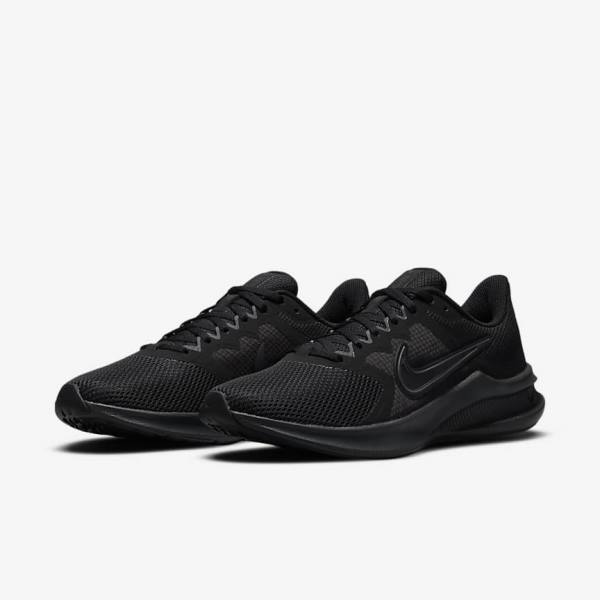 Zapatillas Running Nike Downshifter 11 Carretera Mujer Negras Gris Gris Oscuro | NK374LGO