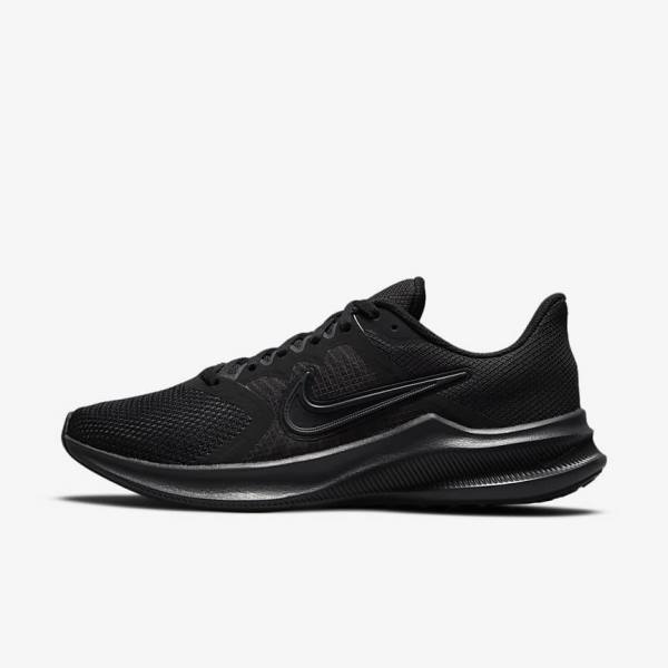 Zapatillas Running Nike Downshifter 11 Carretera Mujer Negras Gris Gris Oscuro | NK374LGO