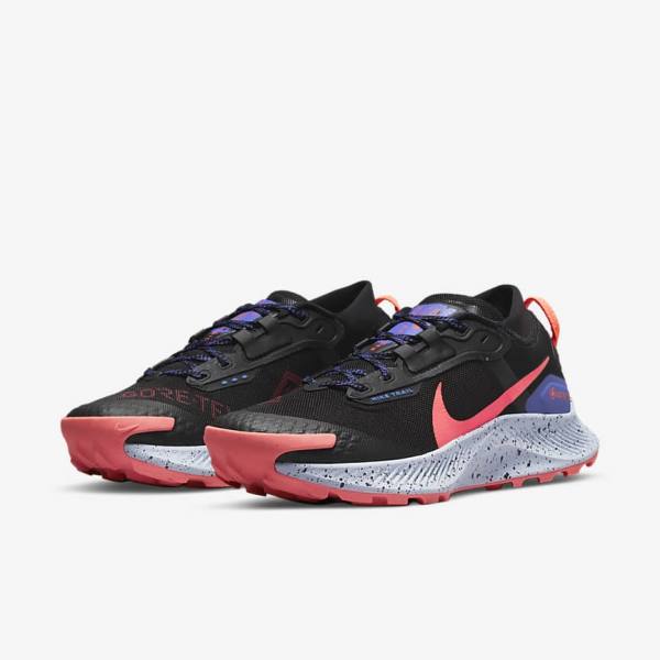 Zapatillas Running Nike Pegasus Trail 3 GORE-TEX Impermeables Trail Mujer Negras Mango Claro Rojas | NK429RSZ