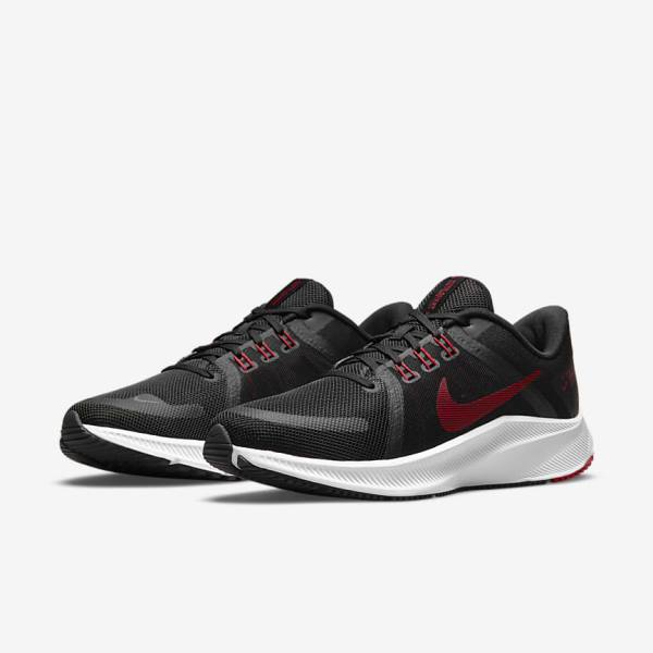 Zapatillas Running Nike Quest 4 Carretera Hombre Negras Blancas Gris Oscuro Rojas | NK751SER