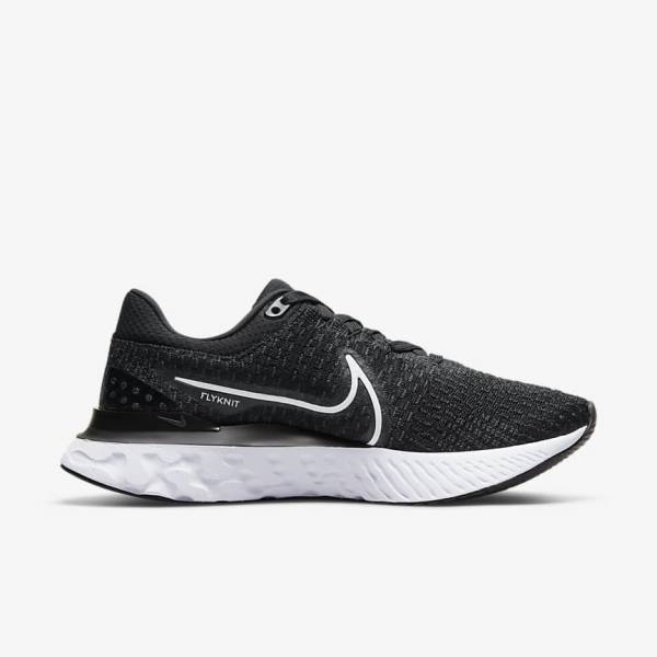 Zapatillas Running Nike React Infinity Run Flyknit 3 Carretera Mujer Negras Blancas | NK297DOC