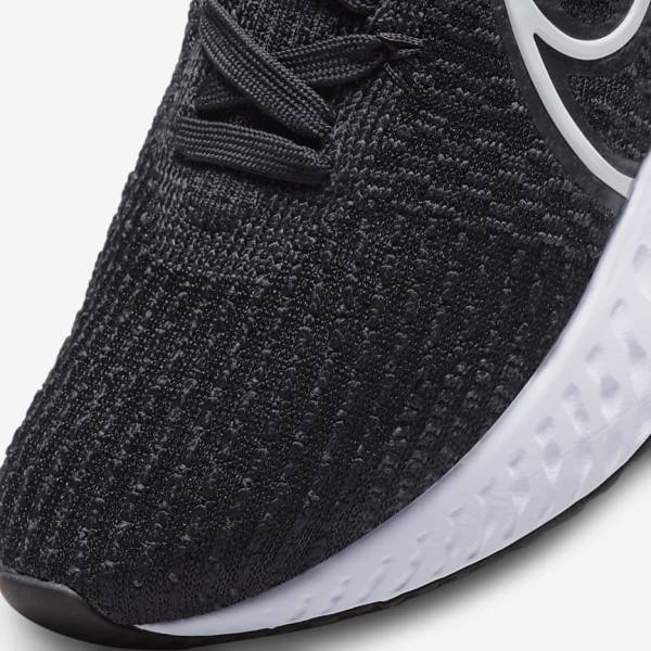 Zapatillas Running Nike React Infinity Run Flyknit 3 Carretera Mujer Negras Blancas | NK297DOC