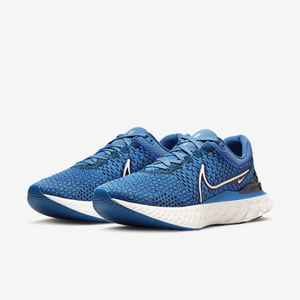 Zapatillas Running Nike React Infinity Run Flyknit 3 Carretera Hombre Azules Negras | NK547BOA