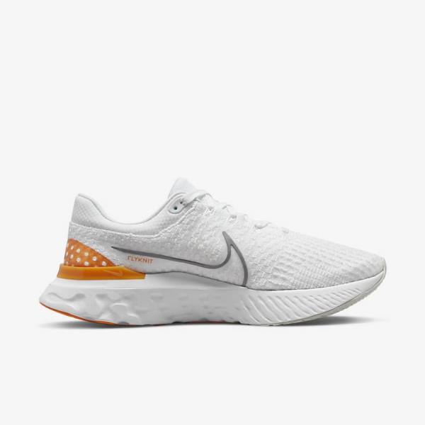 Zapatillas Running Nike React Infinity Run Flyknit 3 Carretera Hombre Blancas Gris | NK564ZNT