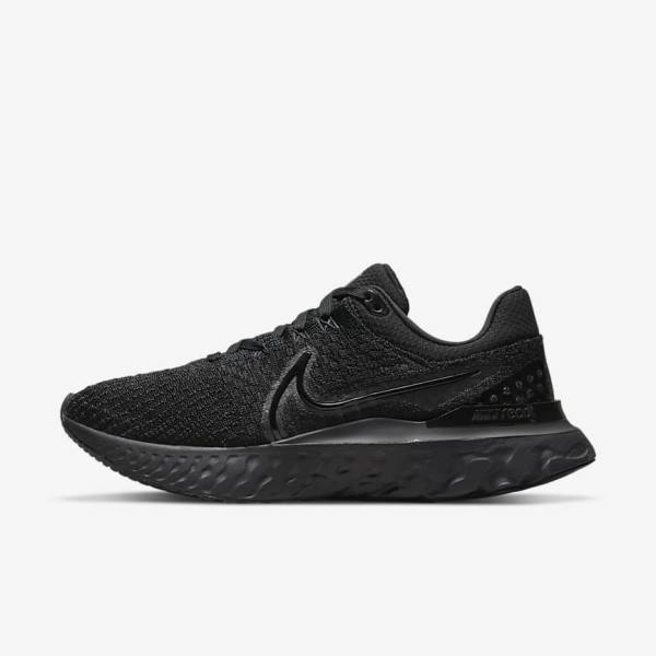 Zapatillas Running Nike React Infinity Run Flyknit 3 Carretera Mujer Negras | NK739XTR