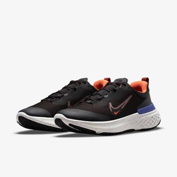 Zapatillas Running Nike React Miler 2 Shield Weatherised Carretera Hombre Negras Naranjas Indigo | NK704GUM