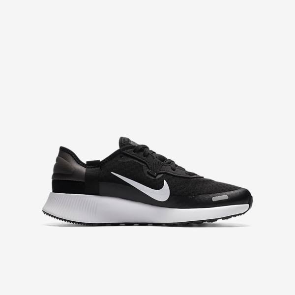 Zapatillas Running Nike Reposto Older Niños Negras Gris Oscuro Blancas | NK243PHY