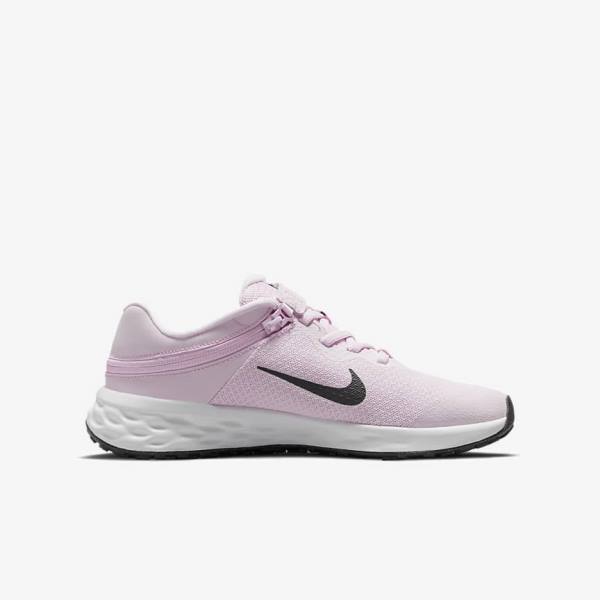 Zapatillas Running Nike Revolution 6 FlyEase Older Easy On-Off Carretera Niños Rosas Negras | NK783QCF