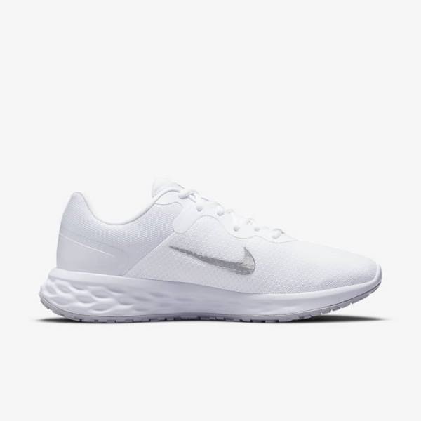 Zapatillas Running Nike Revolution 6 Next Nature Carretera Mujer Blancas Plateadas Metal Plateadas | NK378DTN