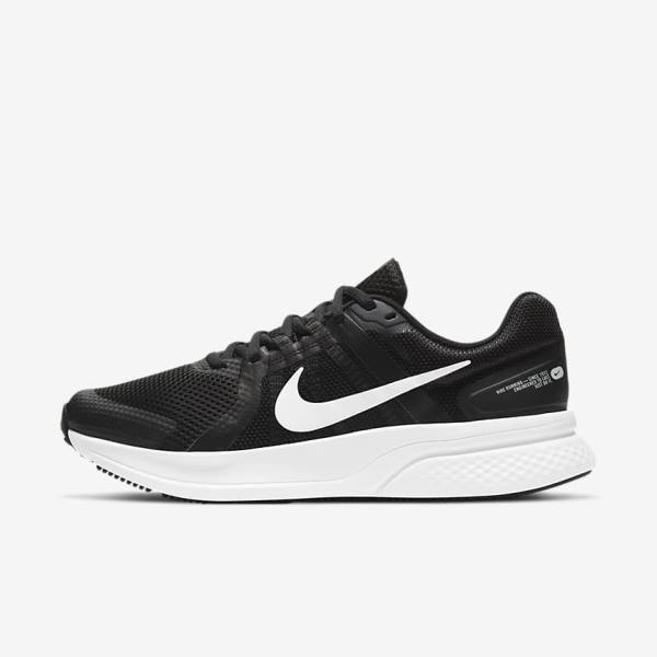 Zapatillas Running Nike Run Swift 2 Carretera Hombre Negras Gris Oscuro Blancas | NK672WHK