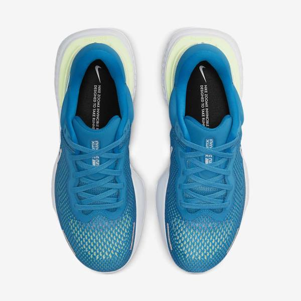 Zapatillas Running Nike ZoomX Invincible Run Flyknit Carretera Hombre Azules Verde Claro Gris Blancas | NK132SHV