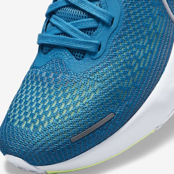 Zapatillas Running Nike ZoomX Invincible Run Flyknit Carretera Hombre Azules Verde Claro Gris Blancas | NK132SHV