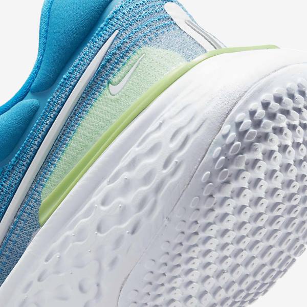 Zapatillas Running Nike ZoomX Invincible Run Flyknit Carretera Hombre Azules Verde Claro Gris Blancas | NK132SHV