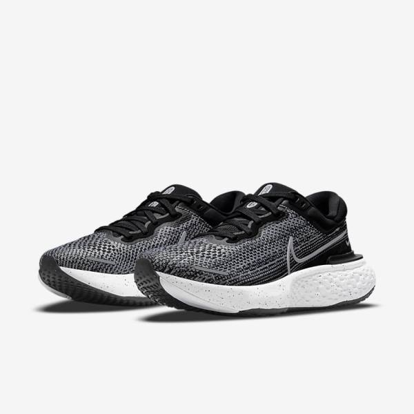 Zapatillas Running Nike ZoomX Invincible Run Flyknit Carretera Hombre Blancas Negras Blancas | NK704VCW