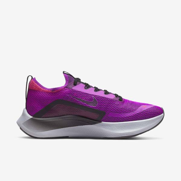 Zapatillas Running Nike Zoom Fly 4 Carretera Mujer Blancas Verde Plateadas | NK853UVL