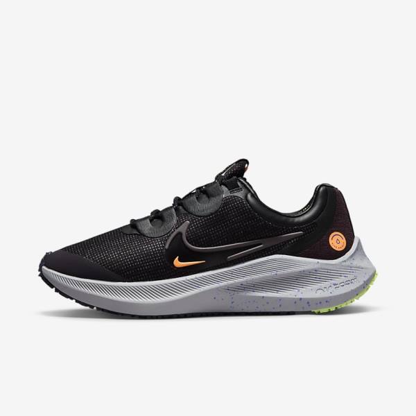 Zapatillas Running Nike Zoom Winflo 8 Shield Weatherised Carretera Mujer Negras Naranjas Moradas | NK016ICZ