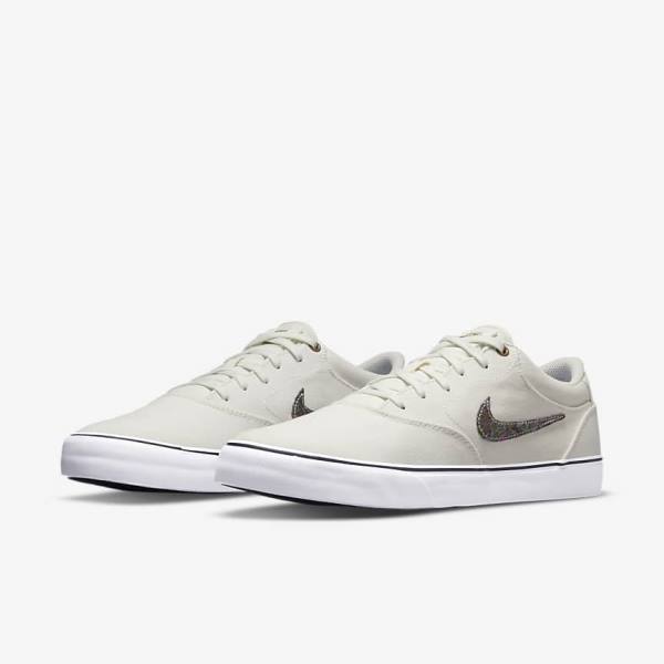 Zapatillas Skate Nike SB Chron 2 Lona Premium Hombre Gris Verde | NK354MQW