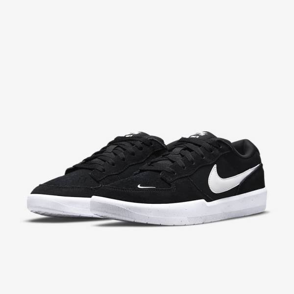 Zapatillas Skate Nike SB Force 58 Mujer Negras Blancas | NK954ABX