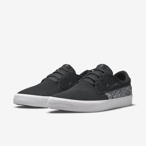 Zapatillas Skate Nike SB Shane Premium Hombre Gris Oscuro Blancas Negras Gris | NK527DKW