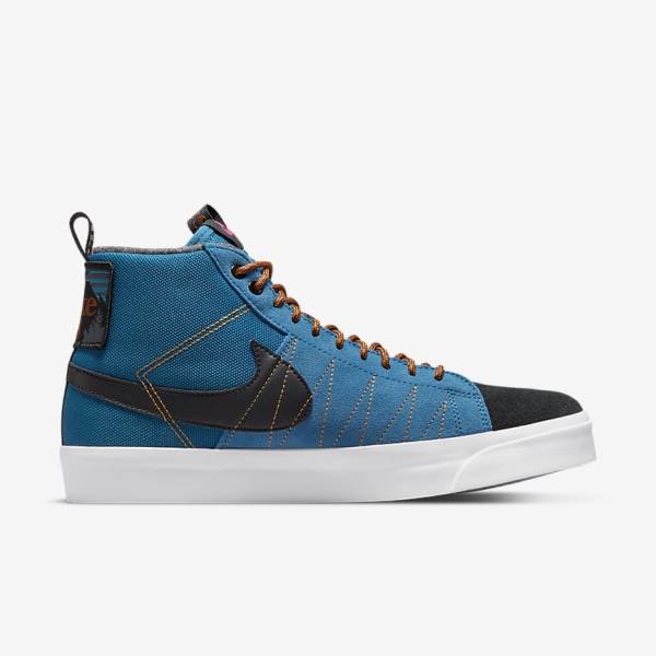 Zapatillas Skate Nike SB Zoom Blazer Mid Premium Hombre Negras | NK430XLR