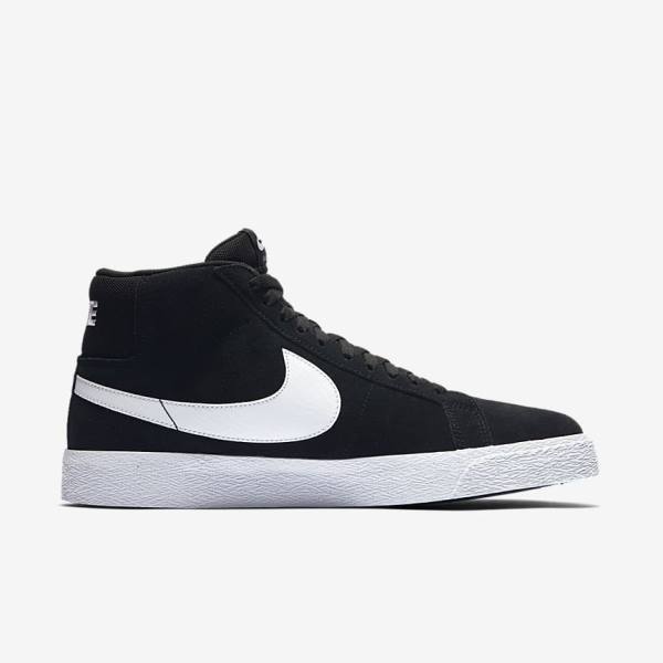 Zapatillas Skate Nike SB Zoom Blazer Mid Mujer Negras Blancas | NK584VMB