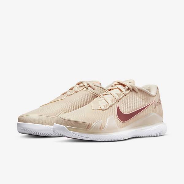 Zapatillas Tenis Nike NikeCourt Air Zoom Vapor Pro Hard-Court Mujer Blancas Coral Rojas | NK532HKJ