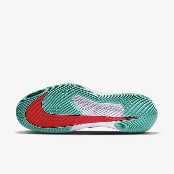 Zapatillas Tenis Nike NikeCourt Air Zoom Vapor Pro Hard-Court Hombre Blancas Rojas Burdeos Turquesa | NK721UEN