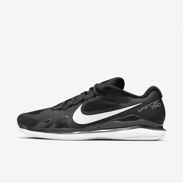 Zapatillas Tenis Nike NikeCourt Air Zoom Vapor Pro Clay Court Hombre Negras Blancas | NK792MCF