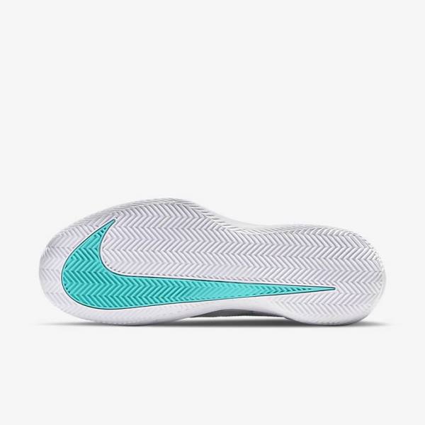 Zapatillas Tenis Nike NikeCourt Air Zoom Vapor Pro Clay Court Hombre Blancas Beige Claro Azul Real Azules Turquesa | NK816WNL