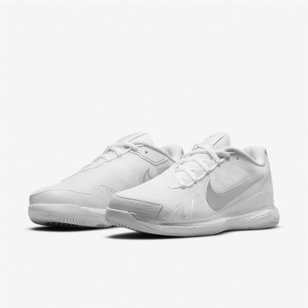 Zapatillas Tenis Nike NikeCourt Air Zoom Vapor Pro Hard-Court Mujer Blancas Metal Plateadas | NK819TGW