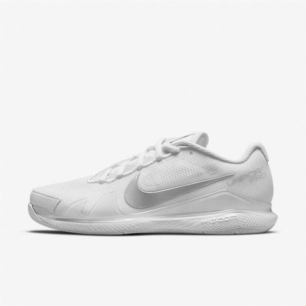 Zapatillas Tenis Nike NikeCourt Air Zoom Vapor Pro Hard-Court Mujer Blancas Metal Plateadas | NK819TGW