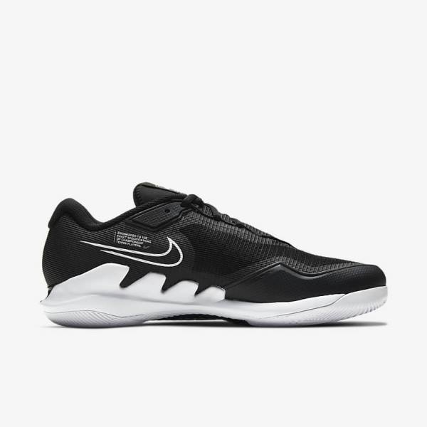 Zapatillas Tenis Nike NikeCourt Air Zoom Vapor Pro Hard-Court Hombre Negras Blancas | NK819UZA