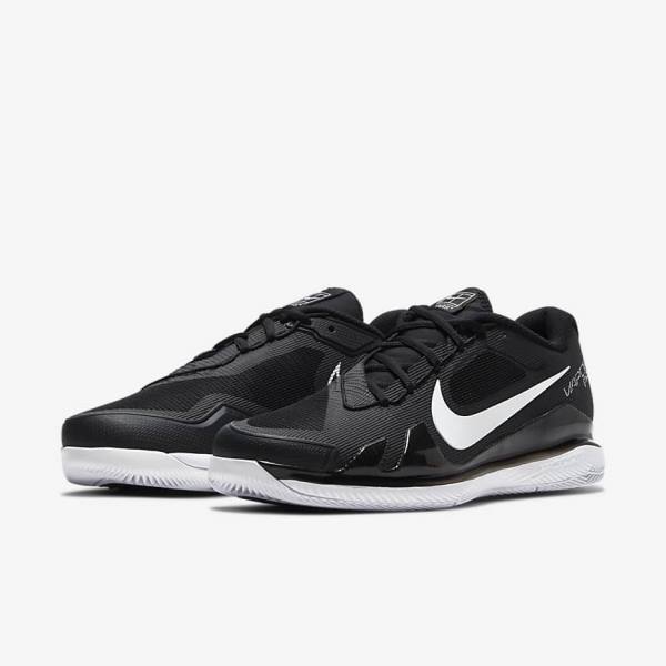 Zapatillas Tenis Nike NikeCourt Air Zoom Vapor Pro Hard-Court Hombre Negras Blancas | NK819UZA