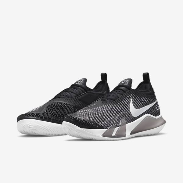 Zapatillas Tenis Nike NikeCourt React Vapor NXT Clay Court Hombre Negras Blancas | NK364TOL