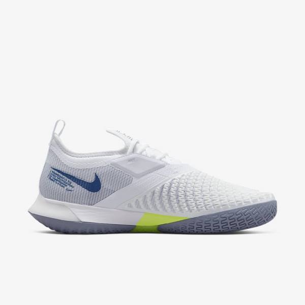 Zapatillas Tenis Nike NikeCourt React Vapor NXT Hard-Court Hombre Blancas Azul Marino | NK849ZAN