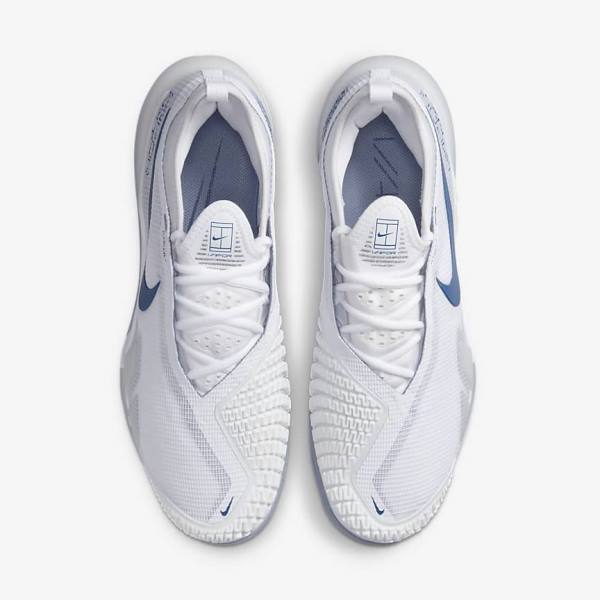 Zapatillas Tenis Nike NikeCourt React Vapor NXT Hard-Court Hombre Blancas Azul Marino | NK849ZAN