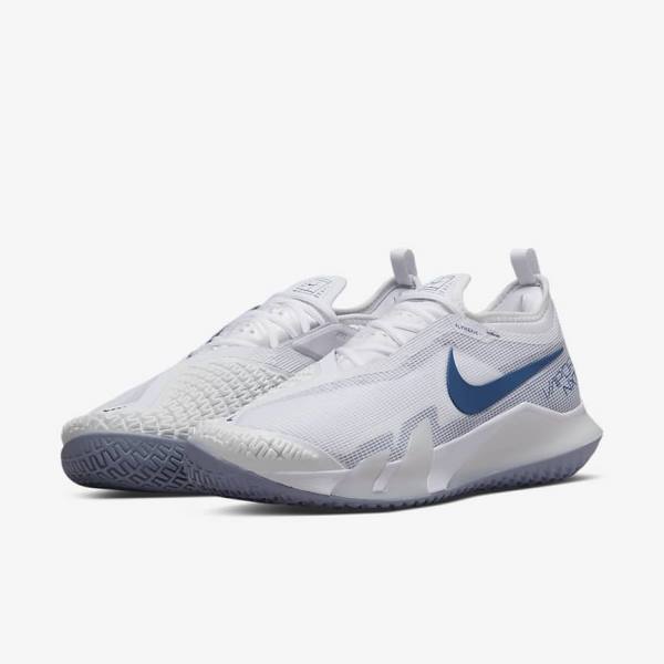 Zapatillas Tenis Nike NikeCourt React Vapor NXT Hard-Court Hombre Blancas Azul Marino | NK849ZAN