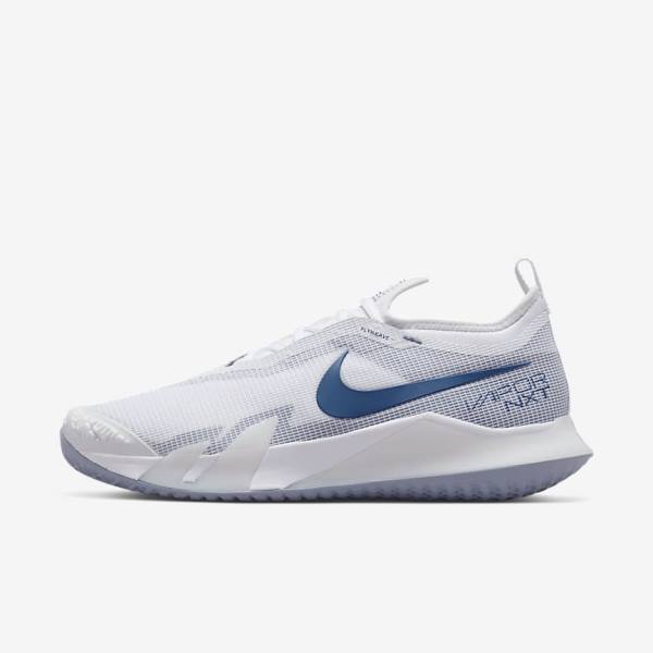 Zapatillas Tenis Nike NikeCourt React Vapor NXT Hard-Court Hombre Blancas Azul Marino | NK849ZAN