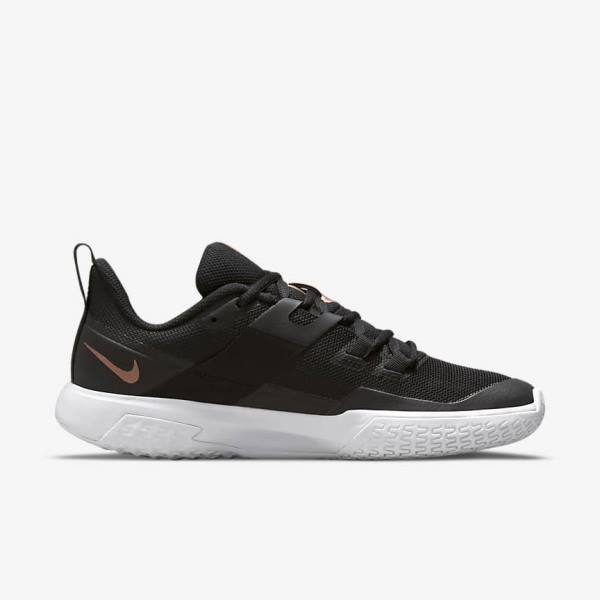 Zapatillas Tenis Nike NikeCourt Vapor Lite Hard-Court Mujer Negras Blancas Metal Rojas Marrones | NK395HYW