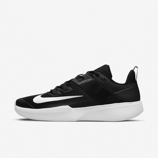 Zapatillas Tenis Nike NikeCourt Vapor Lite Clay Court Hombre Negras Blancas | NK841UEG