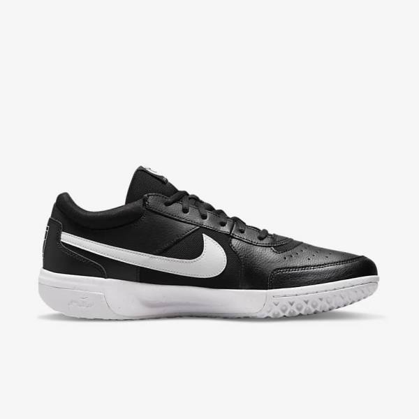 Zapatillas Tenis Nike NikeCourt Zoom Lite 3 Hard Court Hombre Negras Blancas | NK134DAP