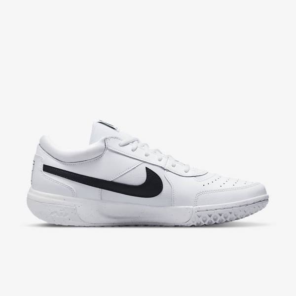 Zapatillas Tenis Nike NikeCourt Zoom Lite 3 Hard Court Hombre Blancas Negras | NK841FWP