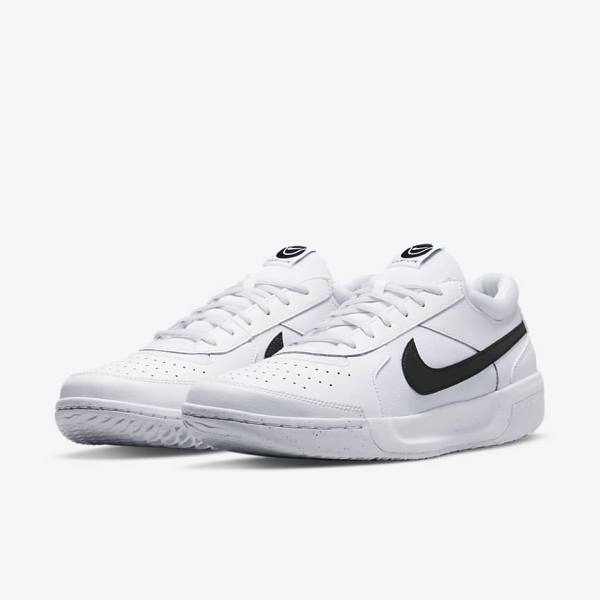 Zapatillas Tenis Nike NikeCourt Zoom Lite 3 Hard Court Hombre Blancas Negras | NK841FWP