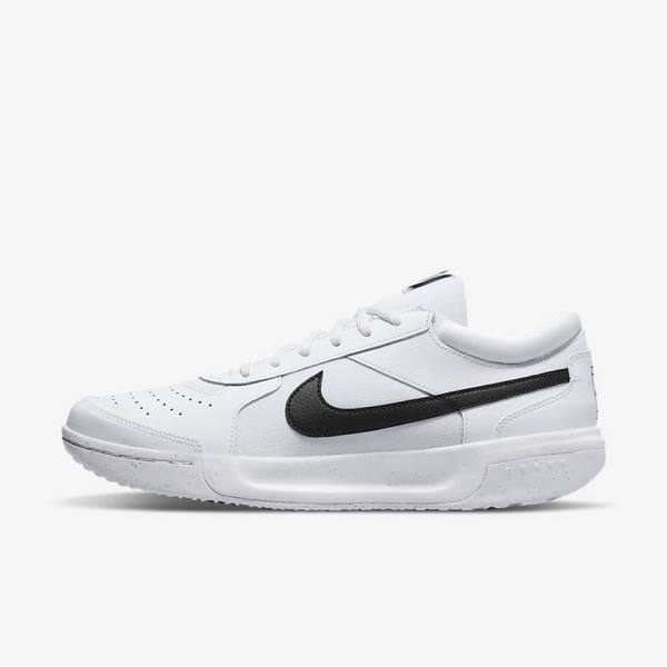 Zapatillas Tenis Nike NikeCourt Zoom Lite 3 Hard Court Hombre Blancas Negras | NK841FWP