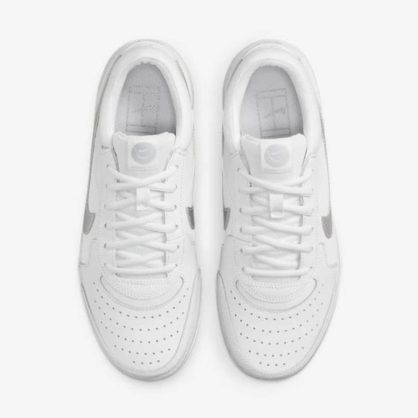 Zapatillas Tenis Nike NikeCourt Zoom Lite 3 Mujer Blancas Metal Plateadas | NK863RVQ